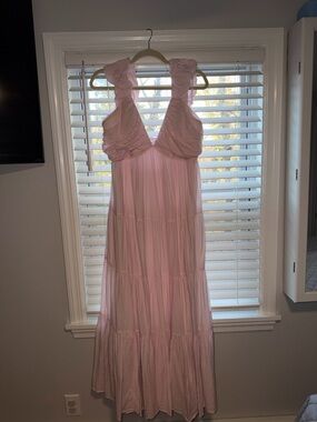 Worth collective katy pleated bodice maxi dress in light pink